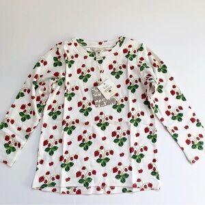 Kate Quinn Organics Wild Strawberry Long Sleeve Girl Tee 6 years